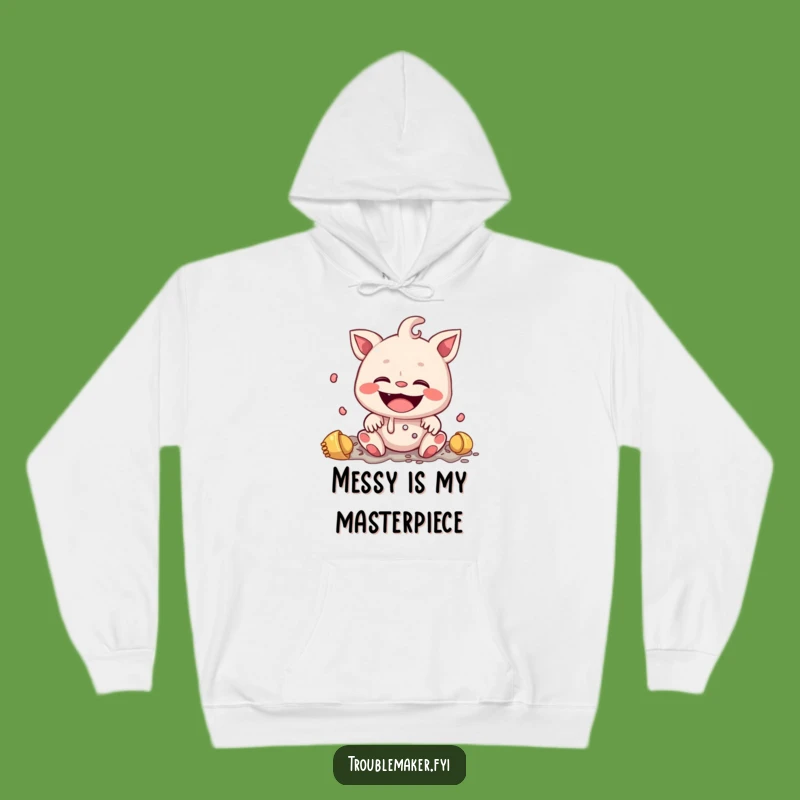 Funny Creature Happy Mess Hoodie - Cozy & Hilarious Gift for Adorable Chaos Agents