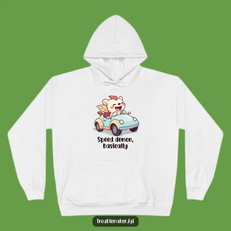 Funny Creature Toy Car Speedster Hoodie - Cozy & Hilarious Winter Warmth Gift