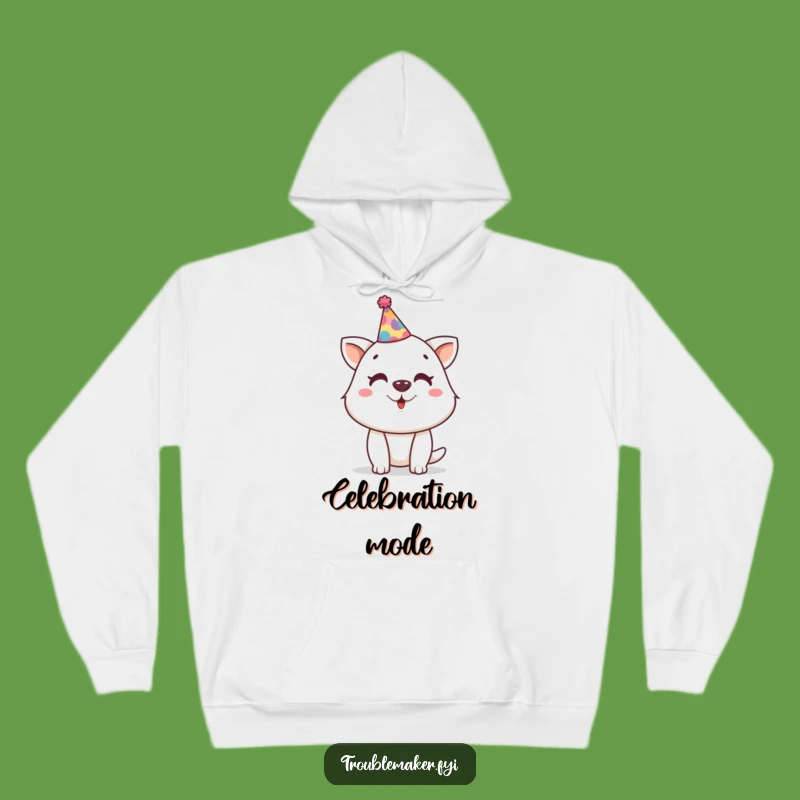 Funny Crooked Hat Troublemaker Hoodie - Cozy Celebration, Perfect Funny Gift