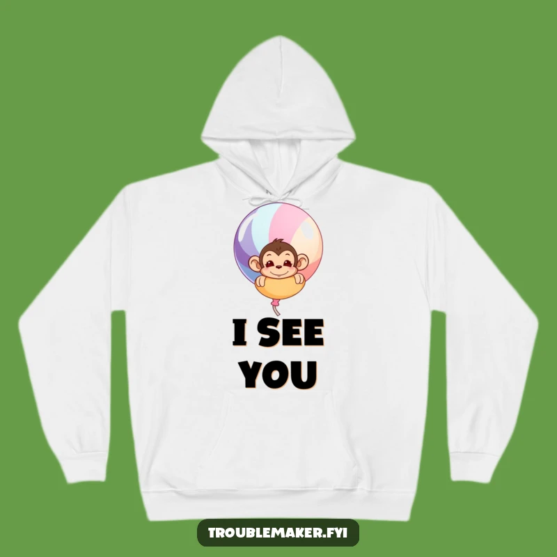 Funny Mischievous Monkey Hoodie - Cozy & Comical Wear for Playful Souls
