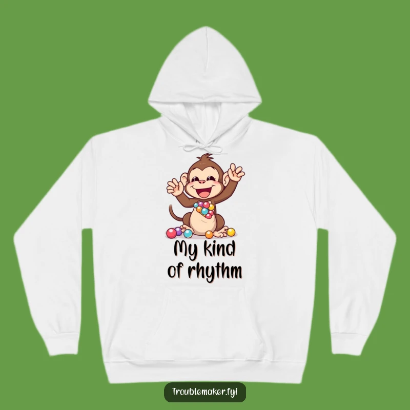 Funny Monkey Marbles Hoodie - Get Cozy with This Hilarious Primate Playtime Gear!