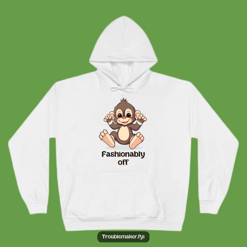 Funny Monkey Odd Socks Hoodie - Get Cozy with Hilarious Primate Footwear Fun!