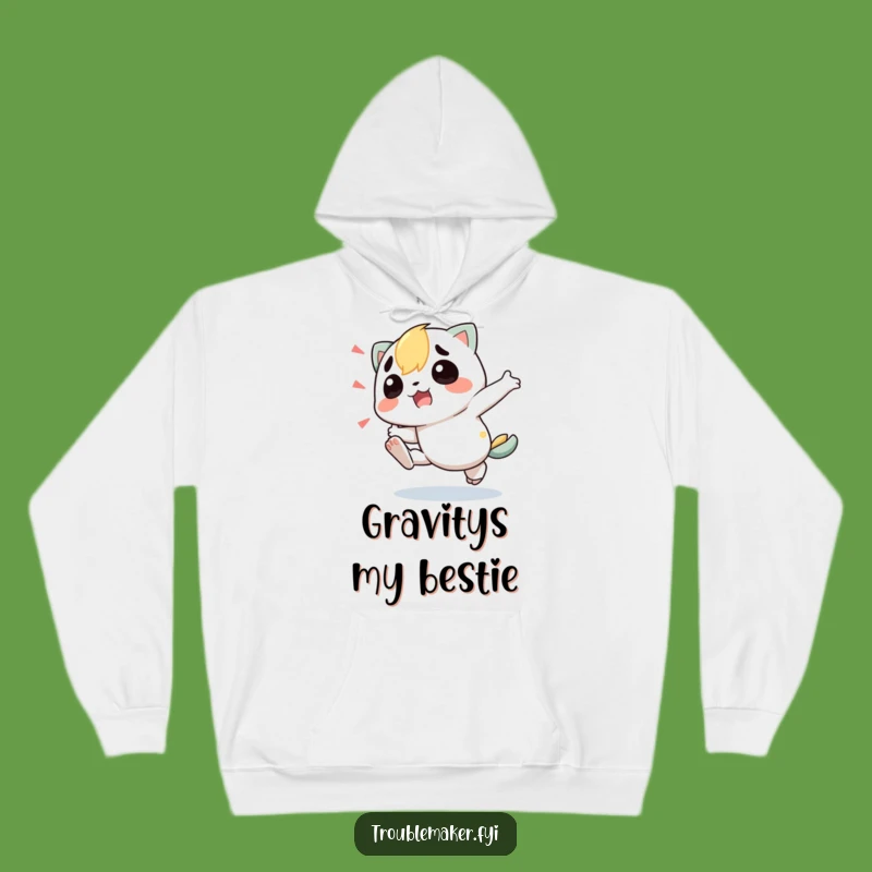 Funny Tripping Troublemaker Hoodie: Cozy and Hilarious Warmth for Jokers