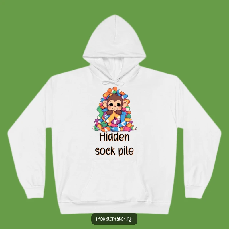 Cozy Funny Sock Hiding Monkey Hoodie: Stay Warm and Playful This Season