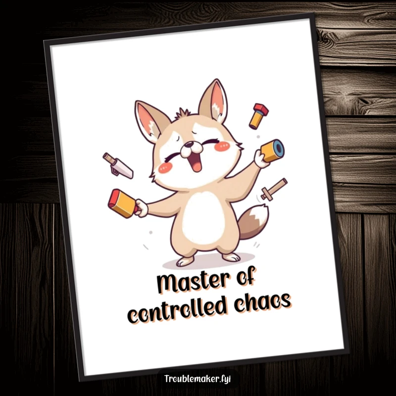 Funny Free Printable Wall Art: Juggling animal creates a humorous masterpiece, a hilarious downloadable art piece.