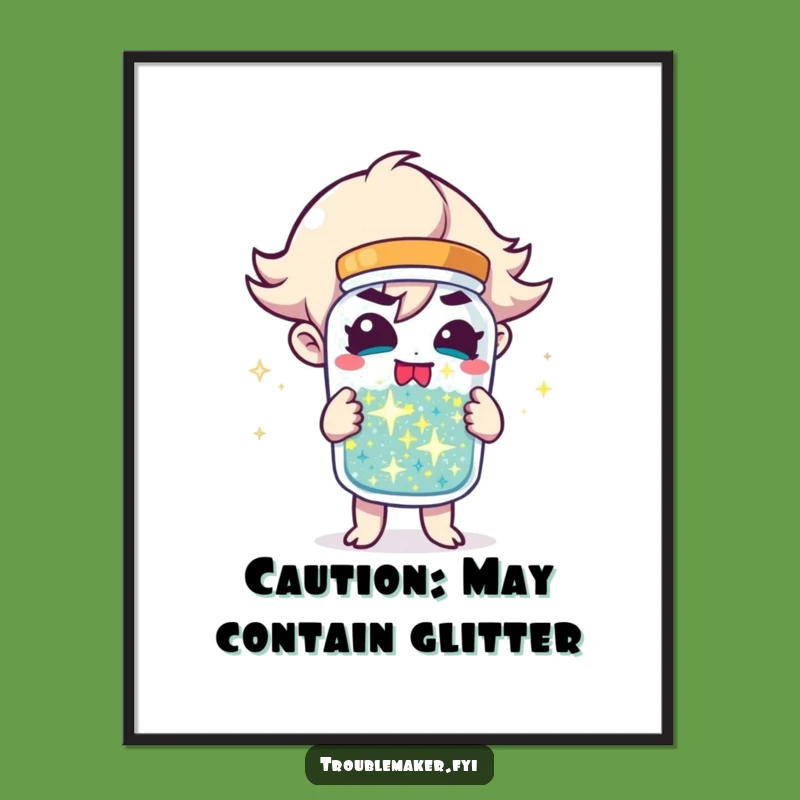 Funny Free Printable Wall Art: Mischief Jar Troublemaker, Humorous Downloadable Decor