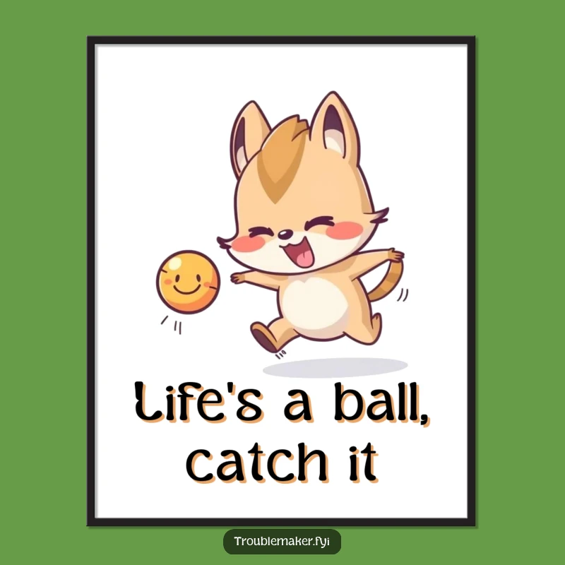 Free Printable Wall Art: Playful Pursuit - Funny Downloadable Whimsical Decor