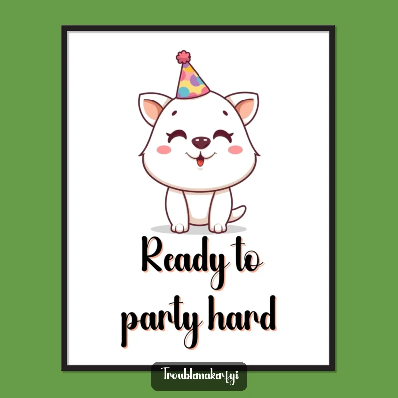 Free Printable Wall Art: Funny Party Animal, Hilarious Downloadable Art Gift!