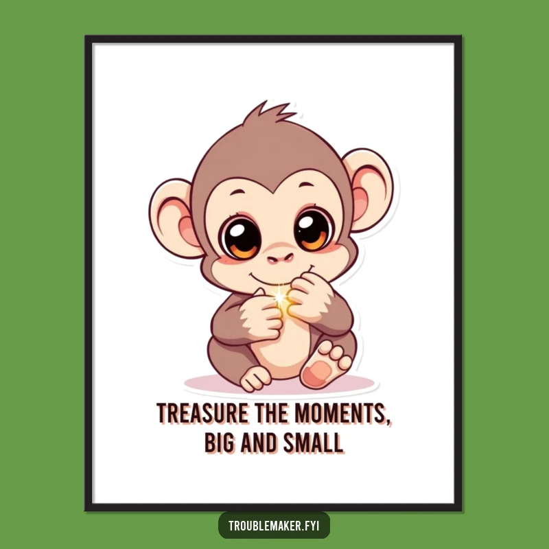 Free Printable Wall Art: Monkey's Shiny Secret, Humorous Downloadable Decor
