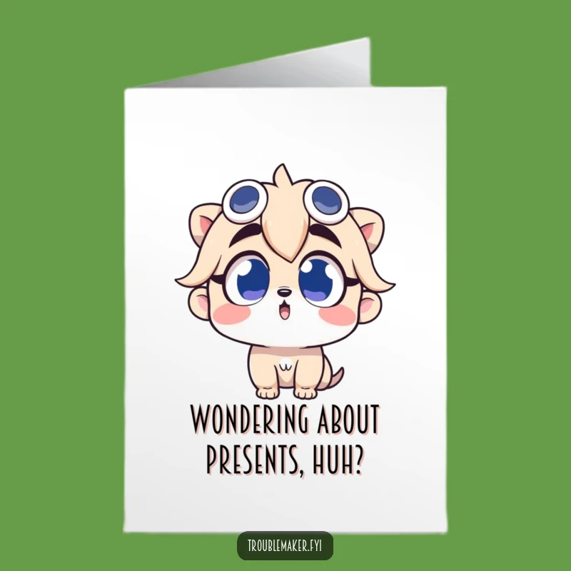 Free Printable Birthday Card: Curious Eyes Wonder Downloadable Gift