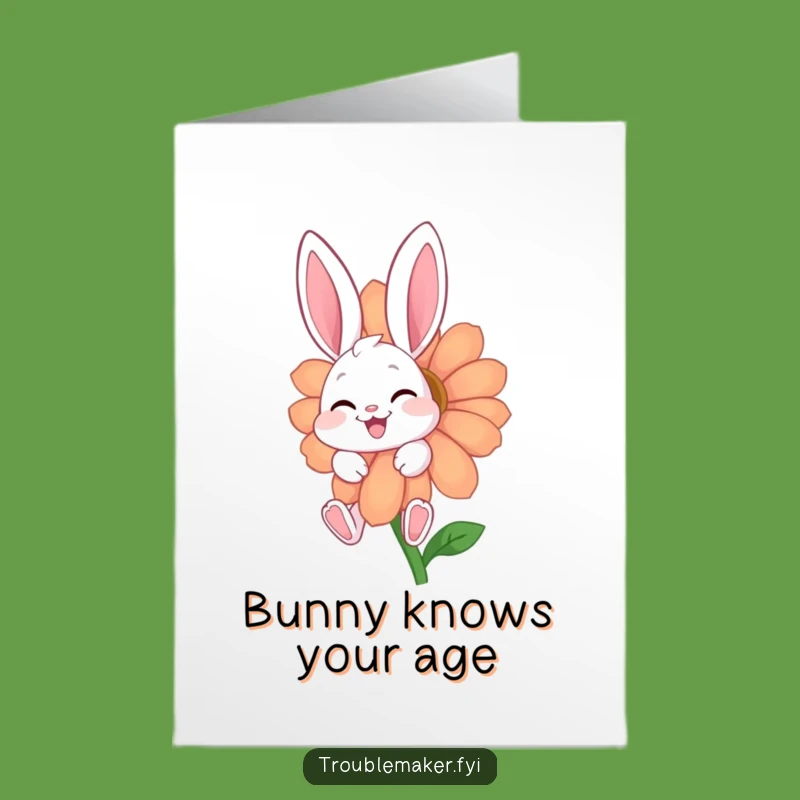 Free Printable Birthday Card: Giggling Bunny Flower Fun - A Hilarious DIY Gift!