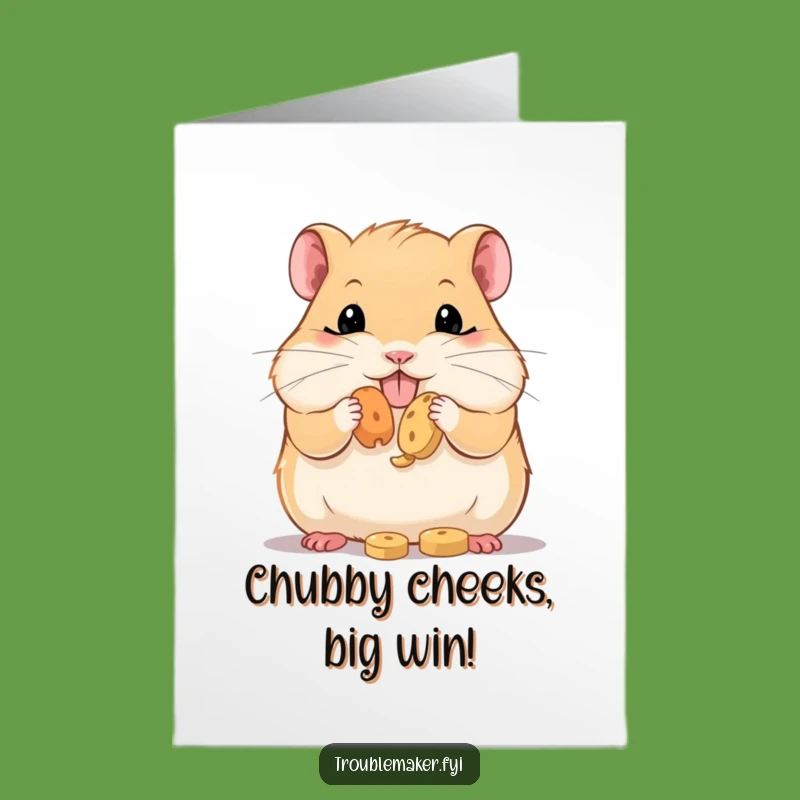 Free Printable Congrats Card: Hamster Treat Overload - Instant Funny Download