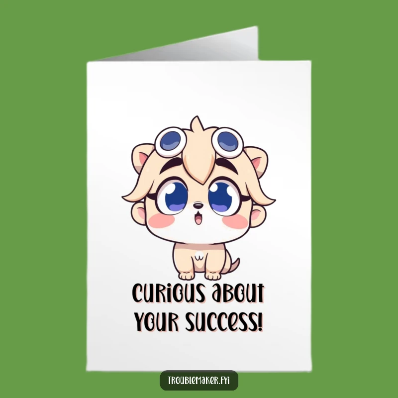 Free Printable Congrats Card: Curious Eyes Awe Downloadable Gift