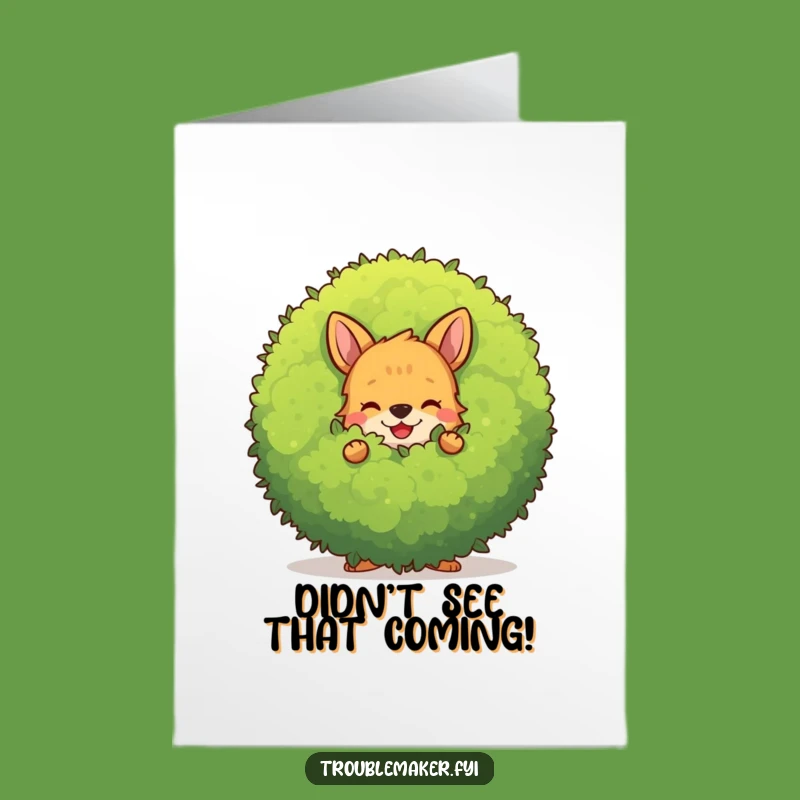 Free Printable Congrats Card: Hidden Animal's Bushy Secret for a Cheerful Win!