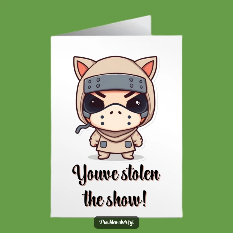 Free Printable Congrats Card: Bandit's Lucky Strike, Humorous Downloadable Gift