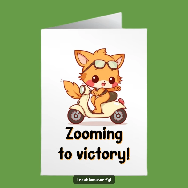 Free Printable Congrats Card: Speedy Success - Funny Downloadable Gift for Go-getters