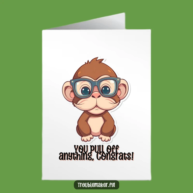 Hilarious Free Printable Congrats Card: Disguised Monkey Surprise DL