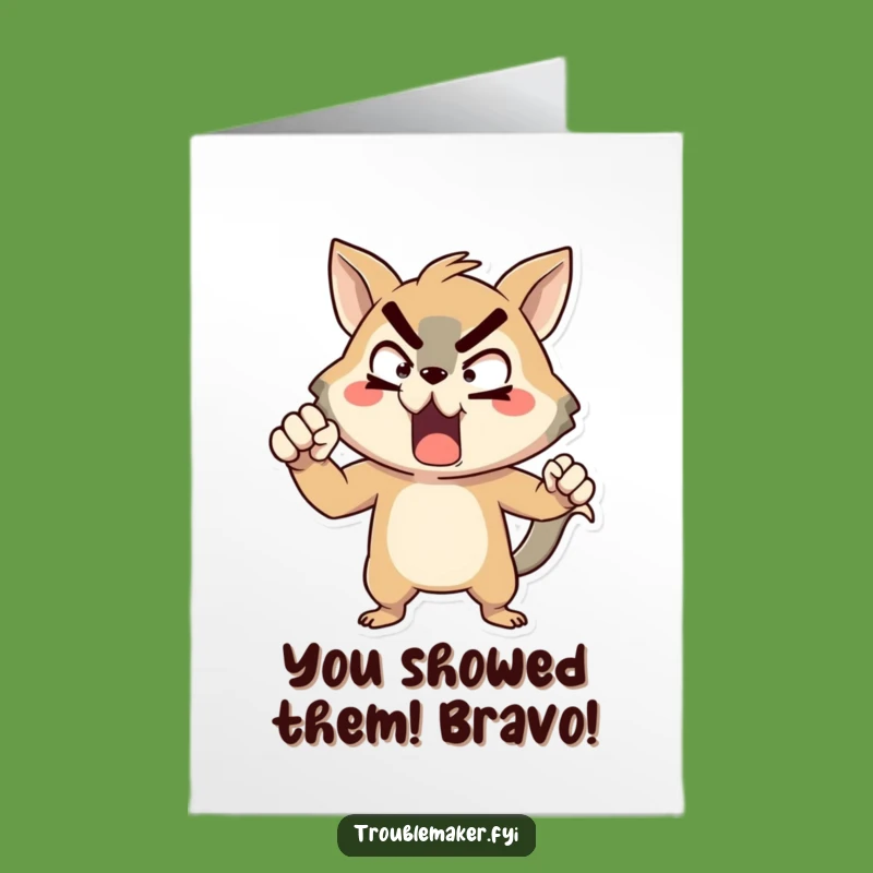 Free Printable Congrats Card: Mock Defiance Animal Downloadable Gift