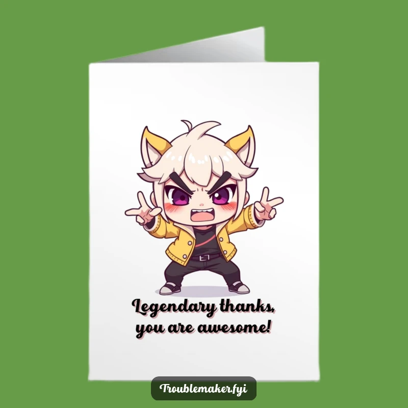 Free Printable Thank You Card: Troublemaker's Dramatic Thanks Downloadable