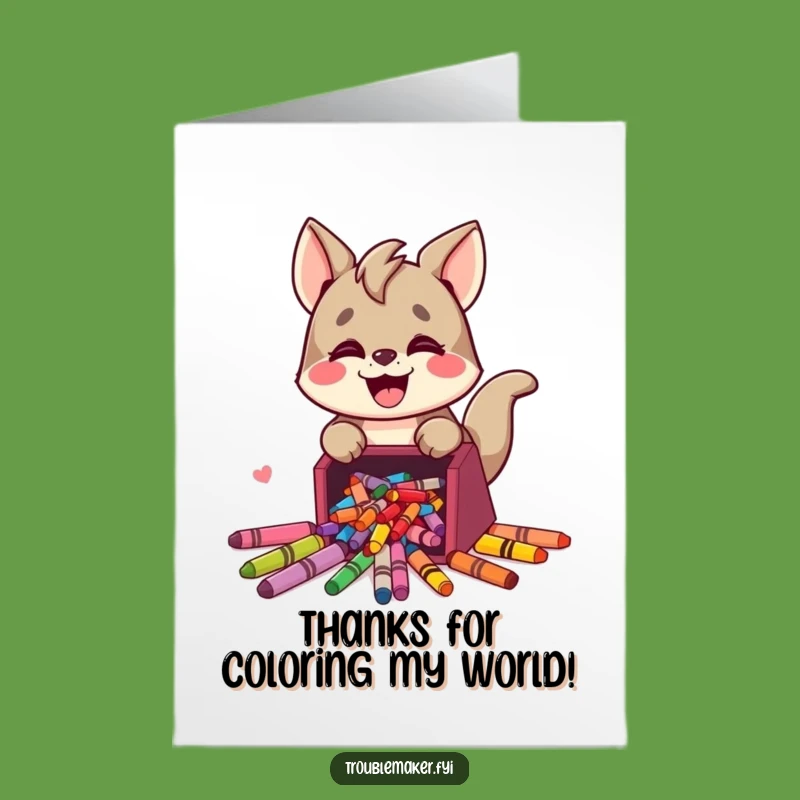 Free Printable Thank You Card: Thanks for the Color, Funny Downloadable Gift!