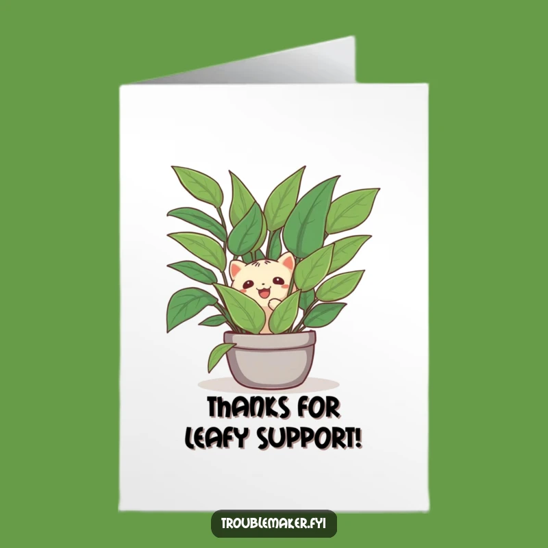 Free Printable Thank You Card: Hiding Creature Plant, Hilarious Downloadable Gratitude Gift