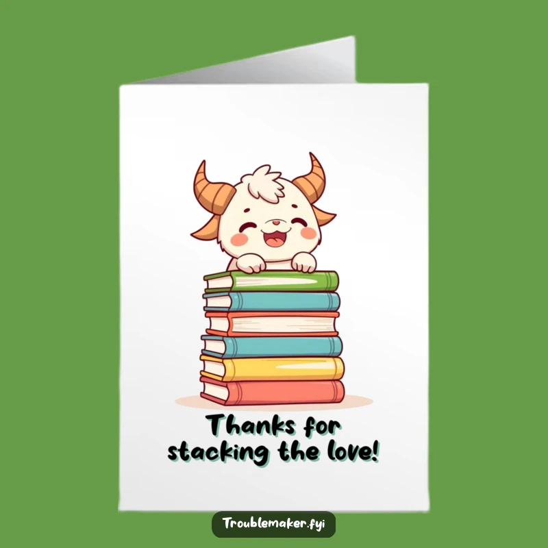 Free Printable Thank You Card: Book Balance Thanks for a Thoughtful Downloadable Gift