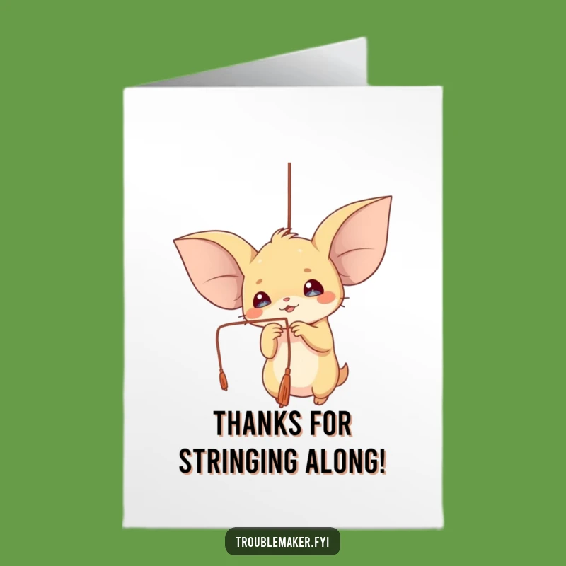 Free Printable Thank You Card: Big Ears String Thanks for a Sweet Downloadable Gift