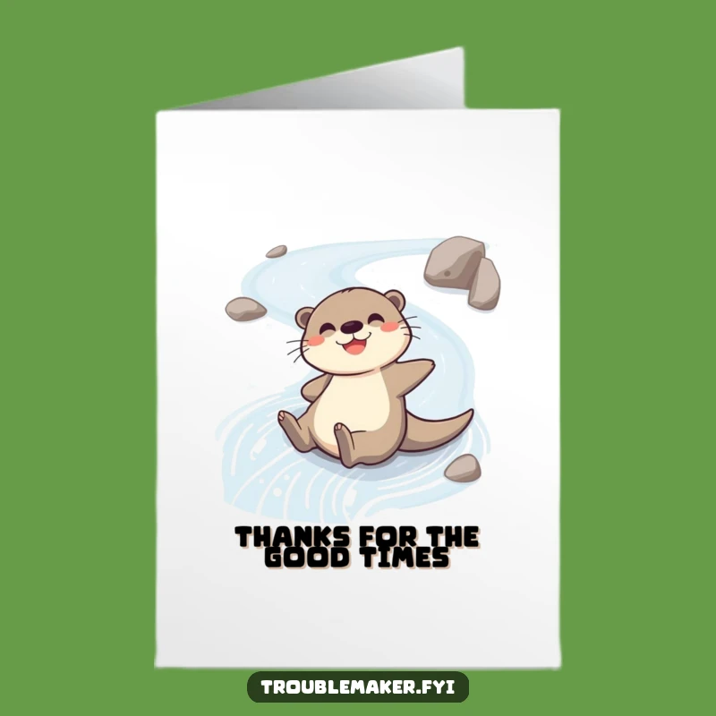 Free Printable Thank You Card: Otter's Slippery Thanks - DIY & Downloadable Gratitude!