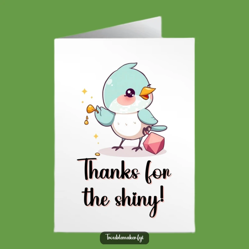 Free Printable Thank You Card: Bird Bandit Design - Humorous Downloadable Note