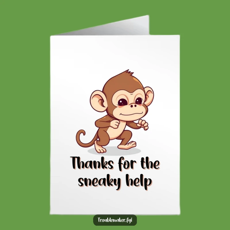 Funny Free Printable Thank You Card: Stealth Monkey DL