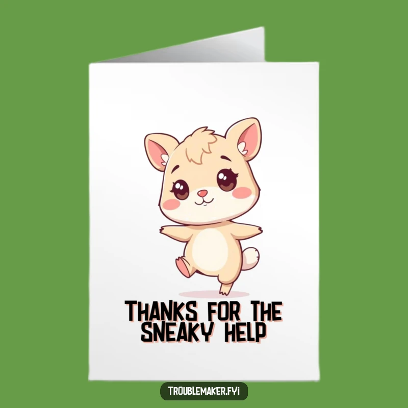 Free Printable Thank You Card: Sneaky Thanks Full of Charm!