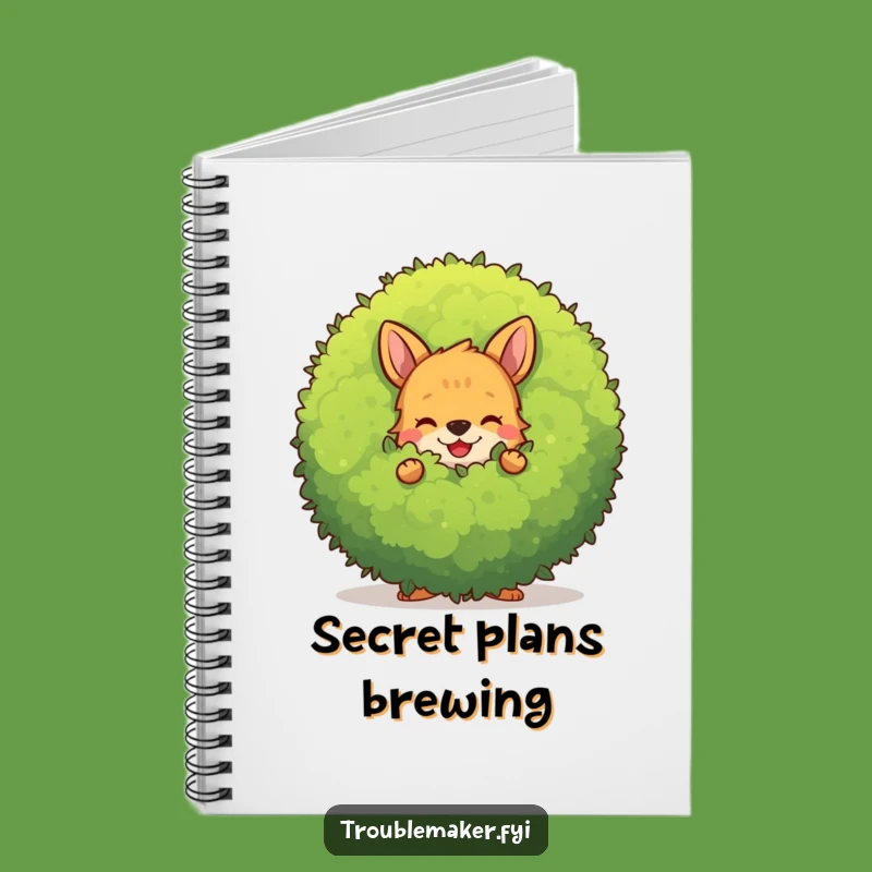 Funny Bush Hider Notebook: Jot Down Secrets with This Playful Animal Journal