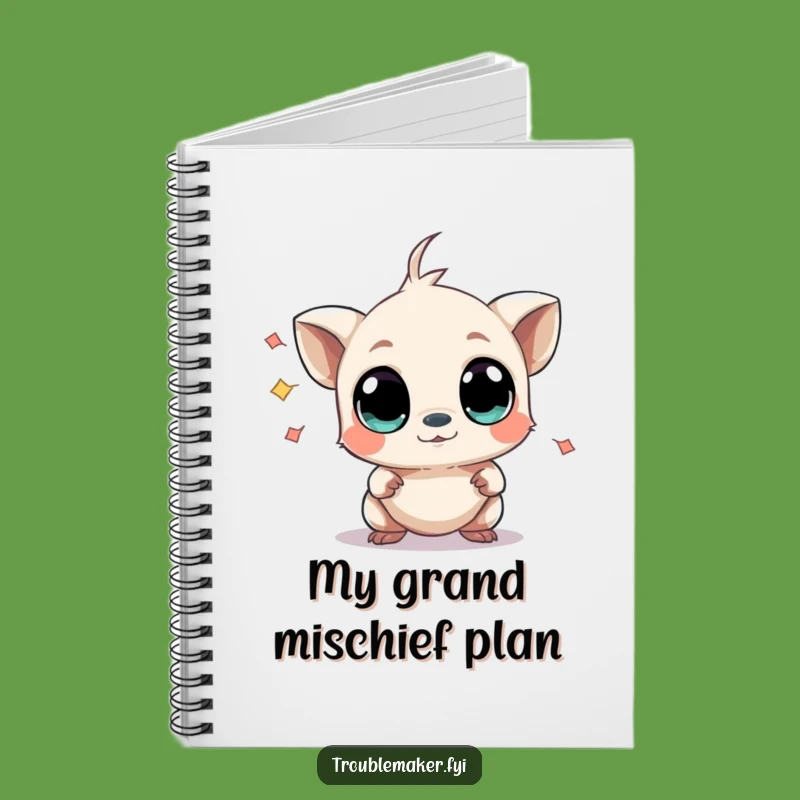 Funny Chaos Creature Notebook - Curious Eyes Mild Mischief Journal