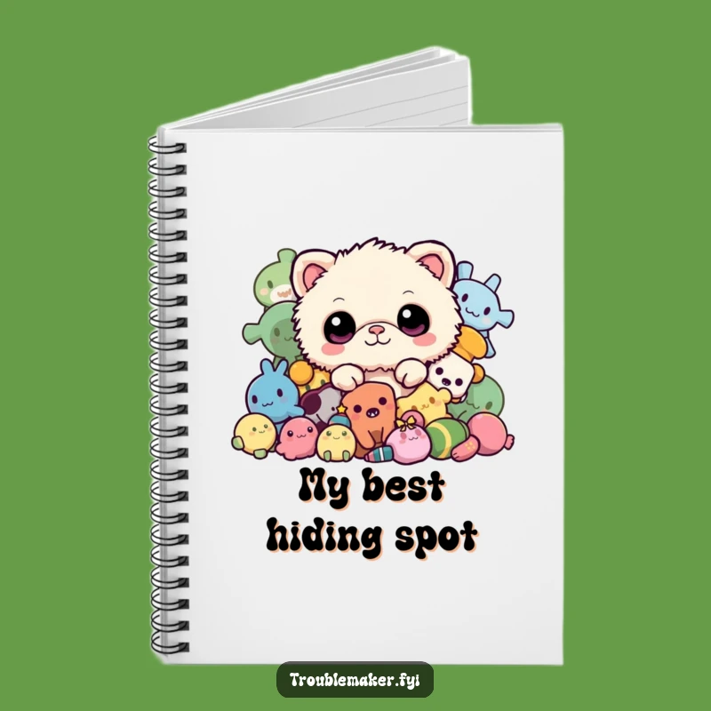 Funny Fuzzy Creature Notebook - Peek-a-Boo Toy Humor Journal
