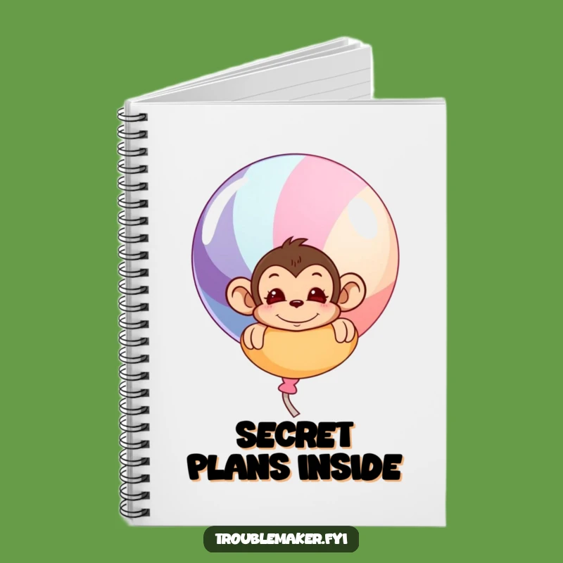 Funny Monkey Balloon Notebook - Hilarious & Handy Journal for Creative Minds