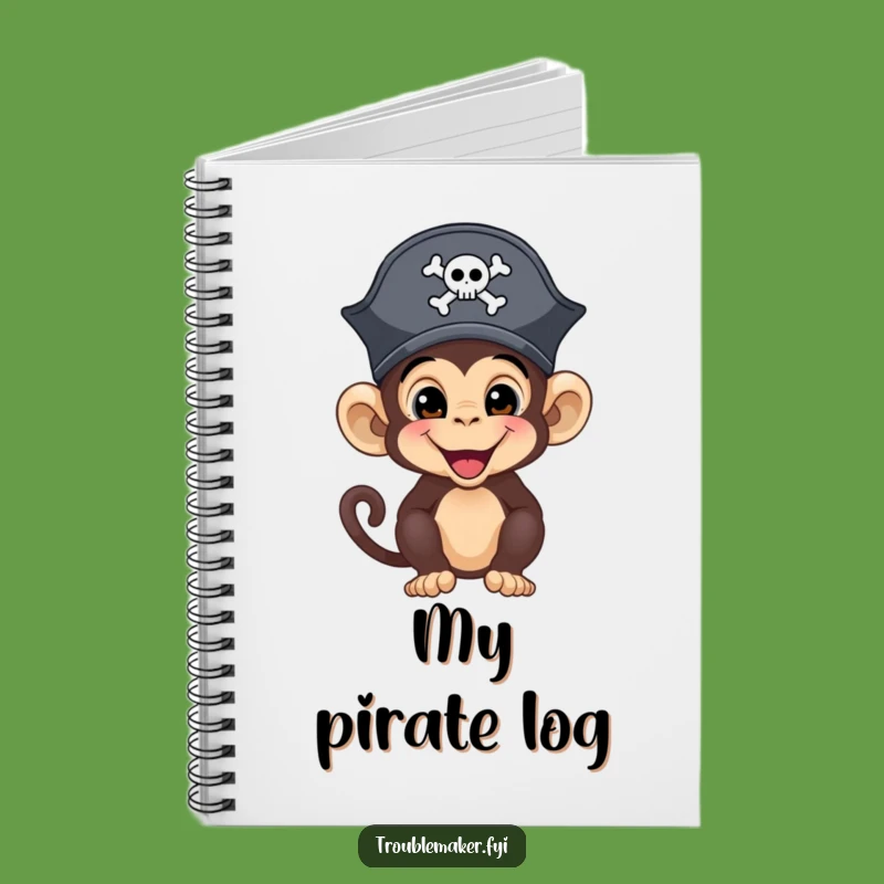 Funny Pirate Monkey Notebook: Jot Down Adventures with This Mischievous Character Journal