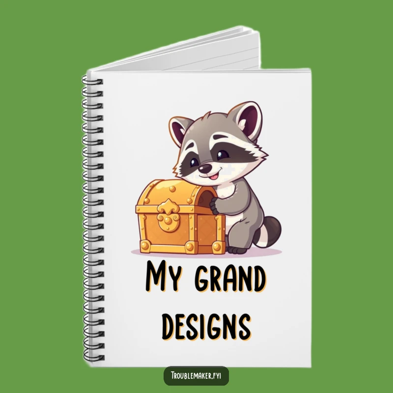 Funny Raccoon Notebook - Cheeky Treasure Hunter Journal, Hilarious Gift for Planners
