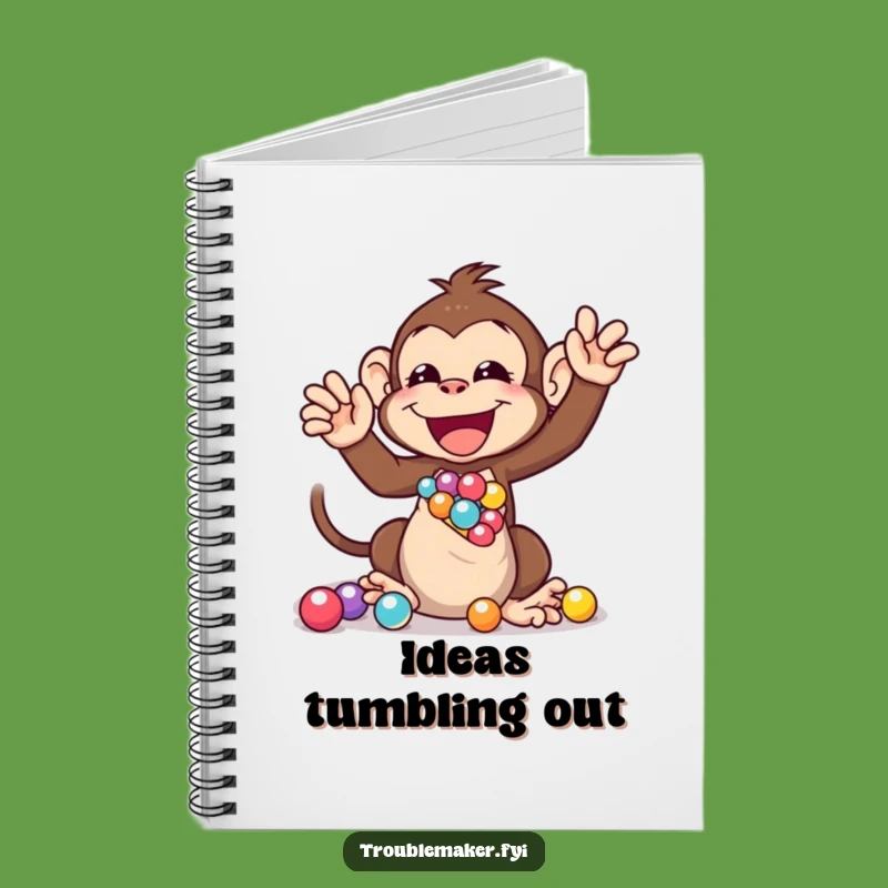 Funny Monkey Marbles Notebook - Jot Down Ideas with Primate Playfulness!