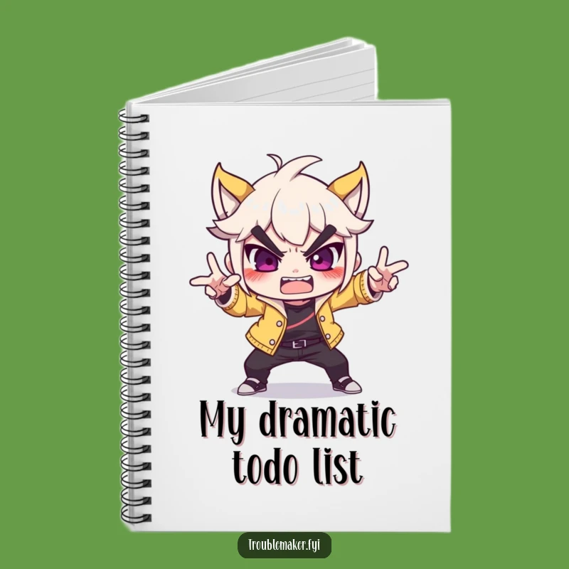 Funny Troublemaker Notebook - Dramatic Pose Journal for Creative Ideas, Best Funny Gift