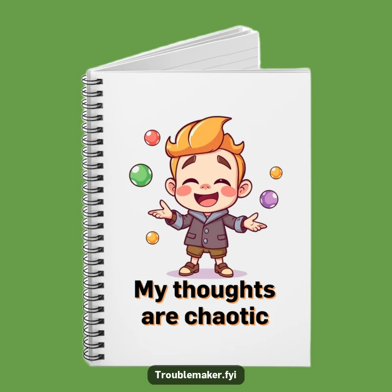 Funny Troublemaker Juggling Notebook: Jot Down Ideas with Glee, Perfect Gift