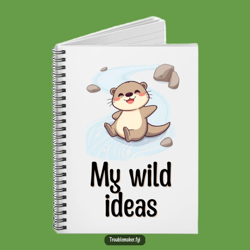 Funny Cheerful Otter Notebook: Sliding River Character Journal