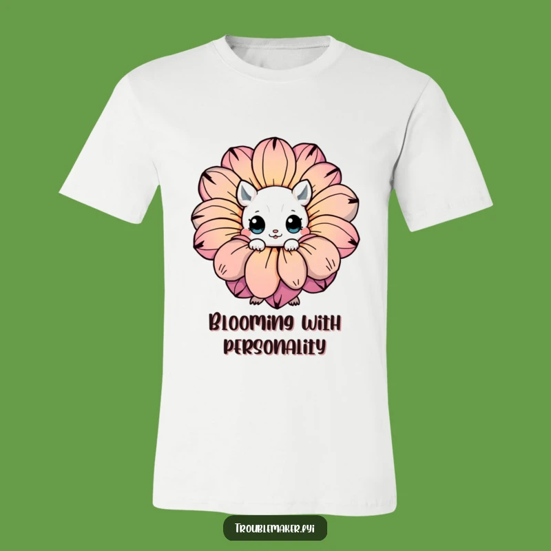 Funny Hidden Creature Flower T-Shirt: Wear Your Expressive Charm