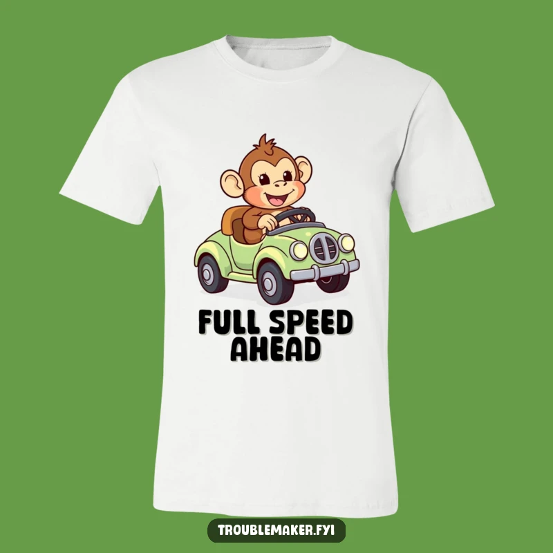 Funny Monkey Toy Car Tee - Unleash Your Fun with This Hilarious Primate Shirt!