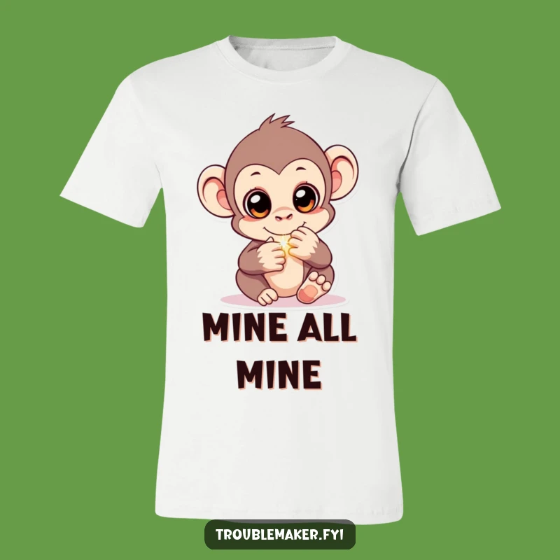 Funny Monkey Treasure Tee - Show Off Your Shiny Secrets with This Hilarious Shirt!