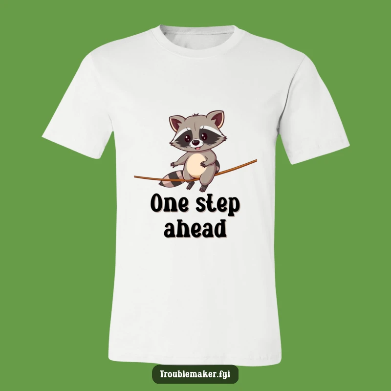 Funny Raccoon T-Shirt: Comical Tightrope Walker, Hilarious Street Style