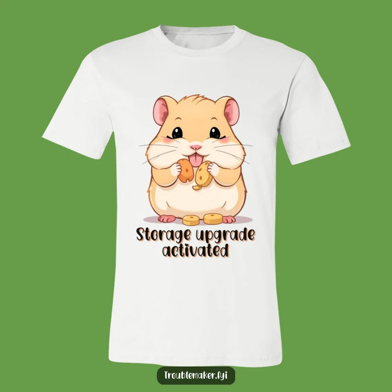 Funny Hamster Treat Hoarder T-Shirt: Hilarious Apparel for Snack Enthusiasts