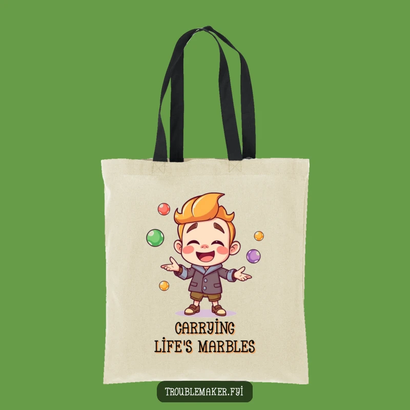 Funny Troublemaker Juggling Tote Bag: Carry Your Colors, Perfect Playful Gift