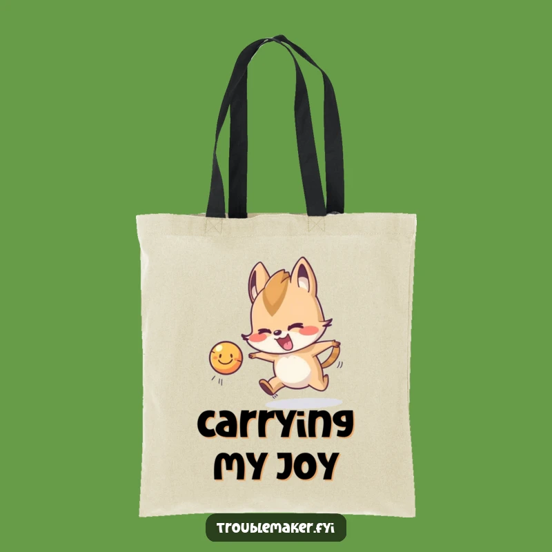 Funny Chasing Ball Troublemaker Tote Bag: Carry Your Playfulness with this Animal Tote Gift