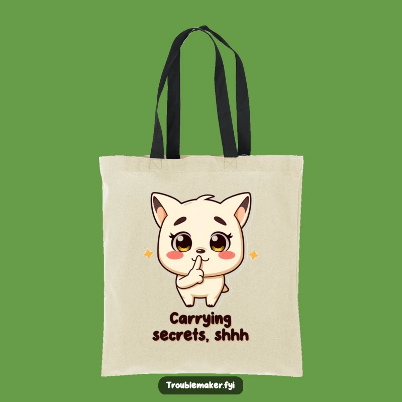 Funny Troublemaker Shush Tote Bag - Hilarious Carry-All for Secrets & Pranks