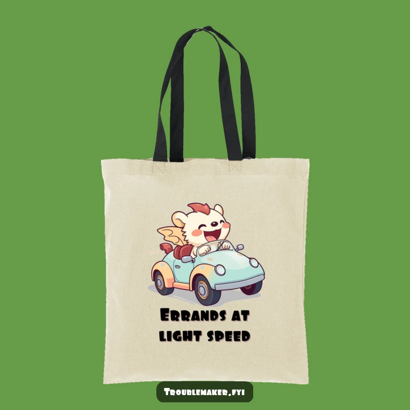 Funny Creature Toy Car Tote Bag - Hilarious Carry-all for Speedy Shoppers